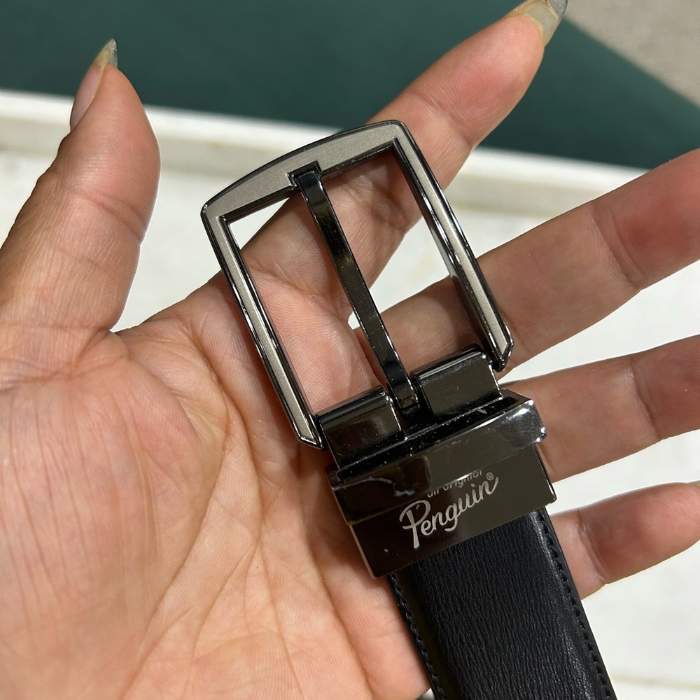 Penguin Black Leather Belt